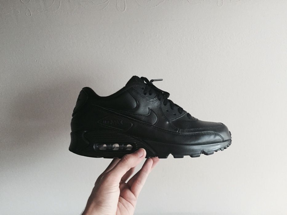 NIKE AIR MAX 90 42 czarne skórzane jak nowe / 100% oryginalne