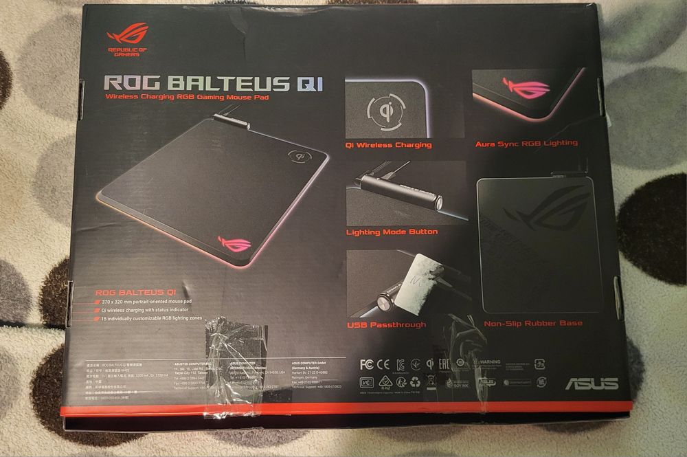 Asus ROG Balteus QI Podkładka dla Graczy RGB
