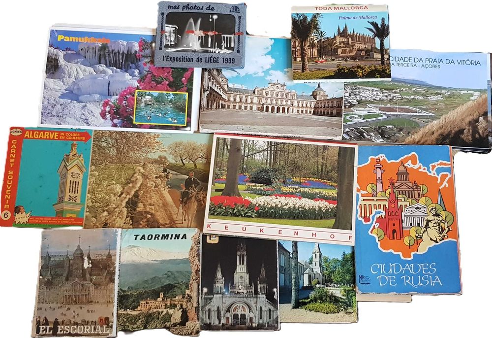 Lote de 500 postais vintage