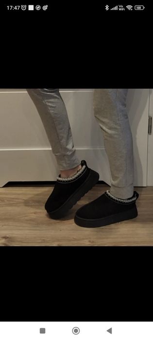 Hit mule uggly platform chodaki gruba podeszwa klapki laczki insta fu