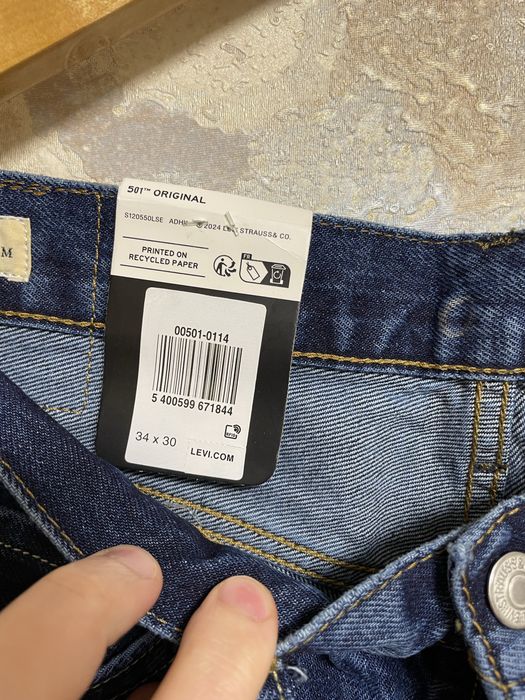 Джинсы Levis 501 размер W 34 L 30
