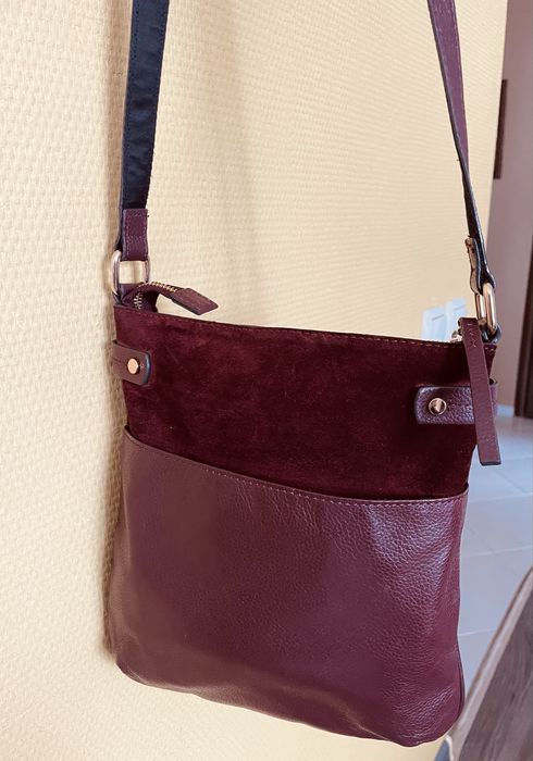 Next leather +Fossil две кроссбоди натуральная кожа