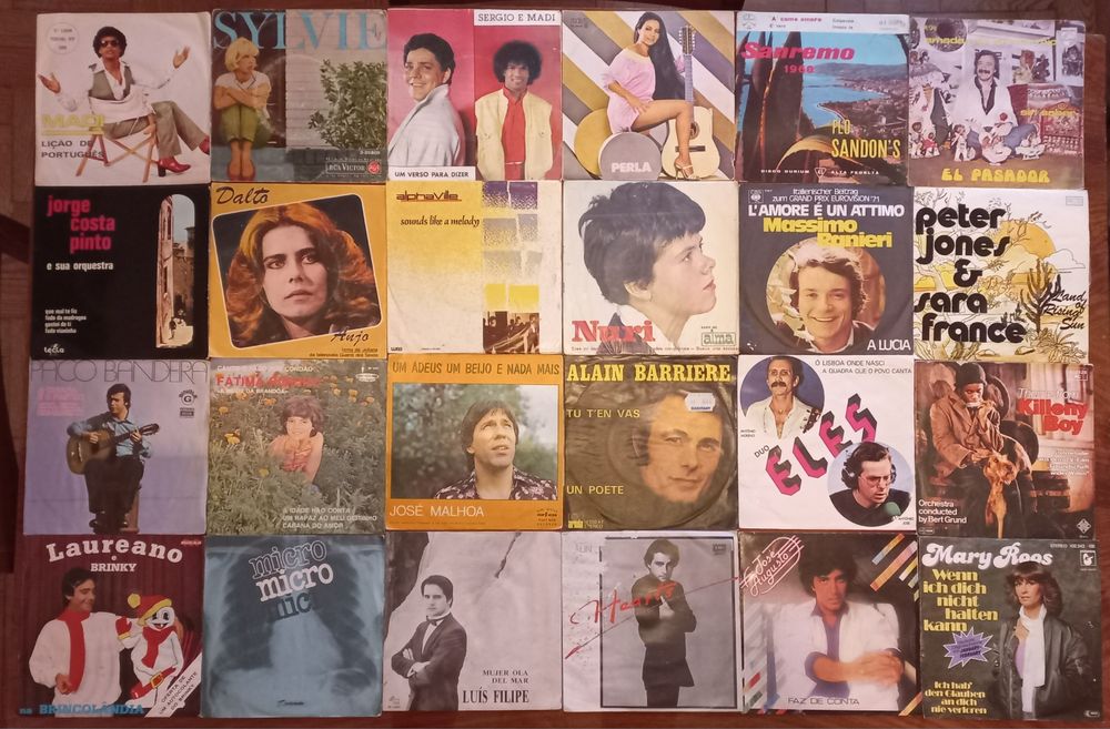 Colecção discos vinyl singles