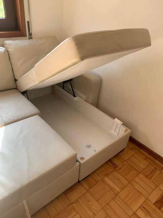 Sofá cama com chaise lounge