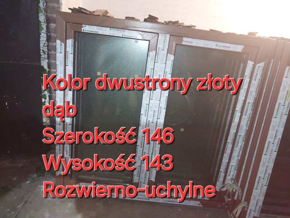 Okno 116x143 nowe 3 szyby Rozwierno-uchylne CIEPŁE