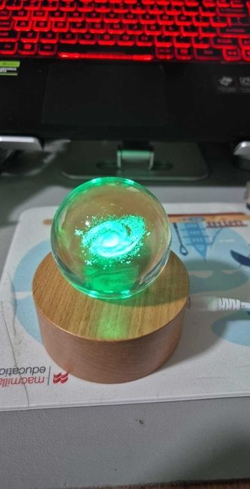 Galaktyka kryształowa kula LED prezent dekoracja