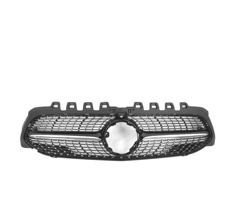 GRELHA FRONTAL MERCEDES CLASE A W177 V177 18-22 LOOK AMG A35 DIAMOND PRETO CAMERA