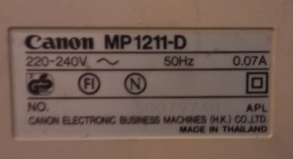 Calculadora Canon de papel