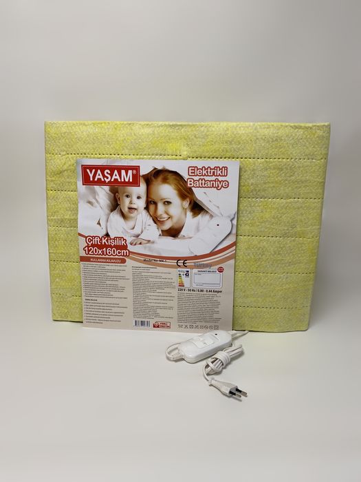 Простынь с подогревом цвет ЛИМОН. Электропростынь, 120х160 см простыня