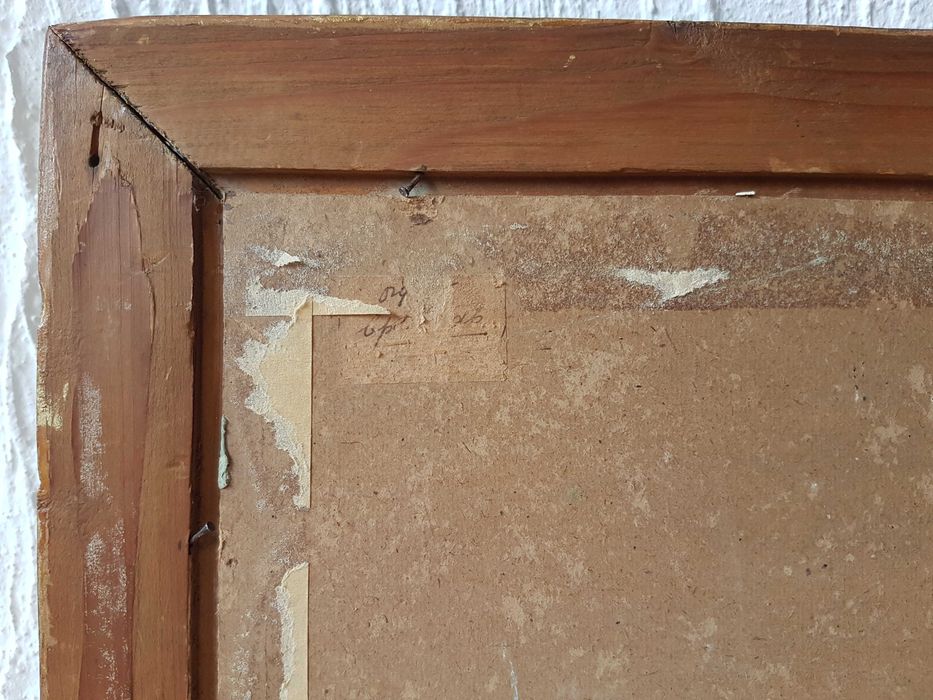 Bardzo stary olejny obraz na desce - podpisany wyprzedaż okazja!