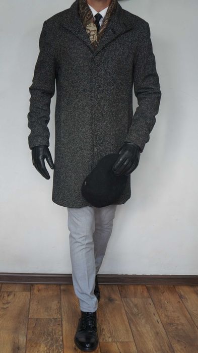 Płaszcz Zara Roz. L Kolor Czarny Pepitka Fit