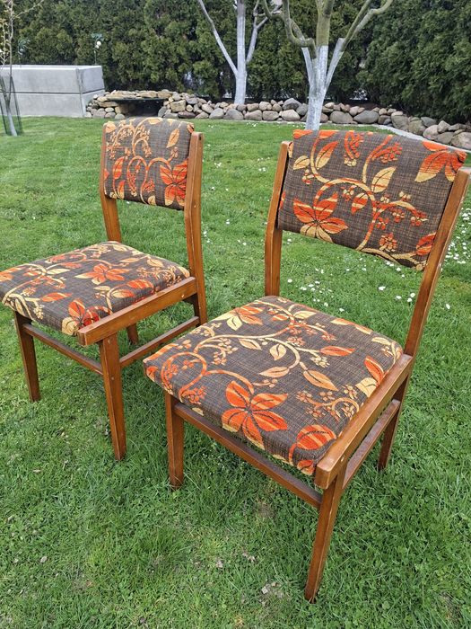 PRL krzesła drewniane 4 sztuki