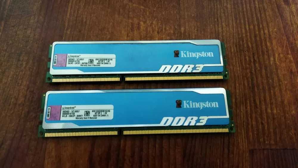 RAM DDR3 2x2gb 4gb Kingston Hyper X Blu Cena za 2 sztuki