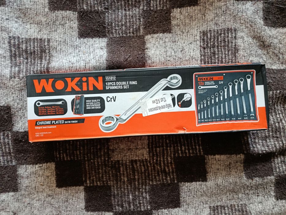 Новий набір накидних ключів WOKIN 12 шт (6-32 мм) Cr-V в чохлі