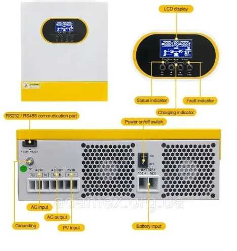 Гібридний інвертор Aninerel Anenji 3.5кВт 24в WiFi