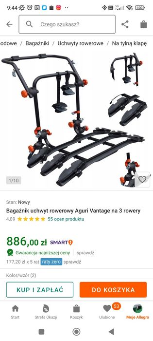 Bagażnik na 3rowery aguri OKAZJA RAZ UZYTY 650