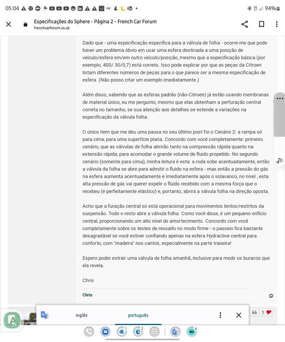 Esfera Suspensão Original Citroën C5 e C6 (Novidade)