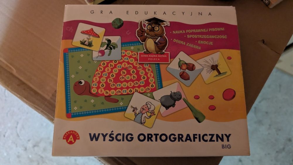 Gra planszowa wyścig ortograficzny