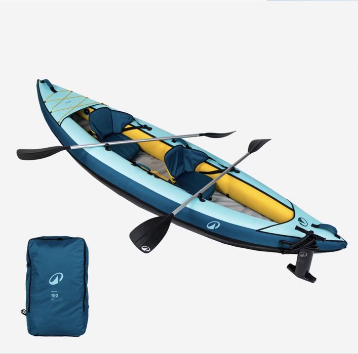 Kayak insuflável 2 lugares + Pagaias e Bomba