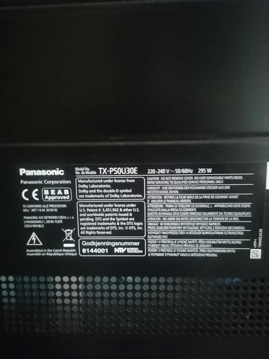Telewizor plazmowy Panasonic TX-P50U30E