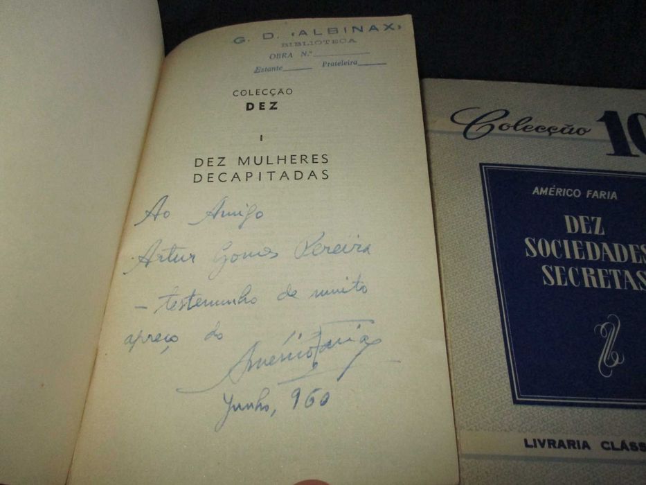 Livros Colecção 10 Américo Faria Clássica Editora