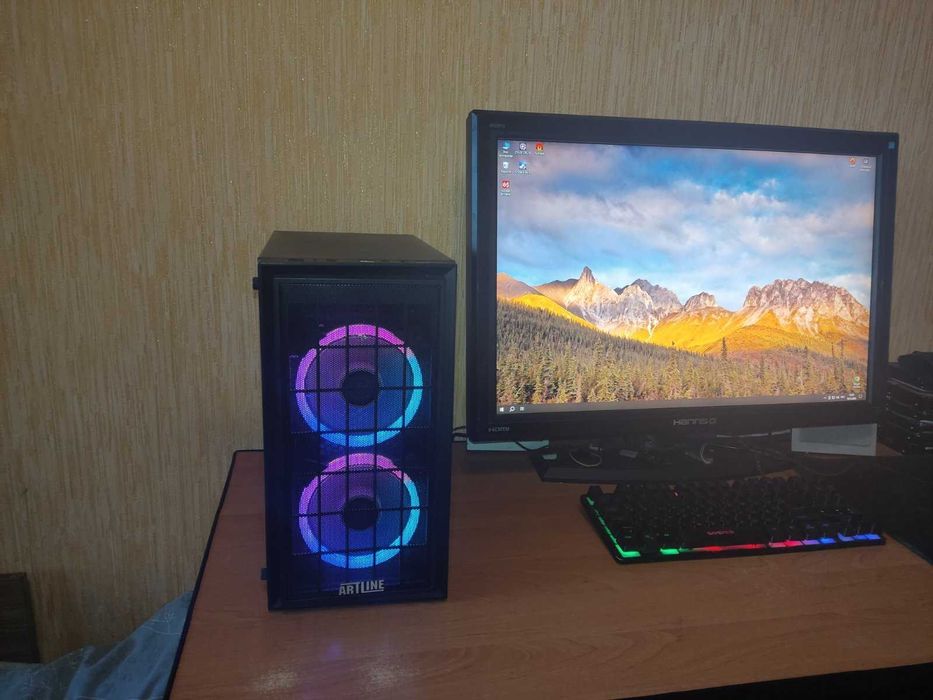 ИГРОВОЙ КОМП Intel i3-10105F(8x4,40),RX 570,DDR4 16Gb,SSD 240,HDD 1000