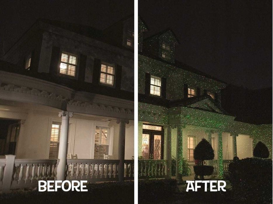 Projektor Świąteczny Laserowy RG Star Shower do Domu Ogrodu na Prezent