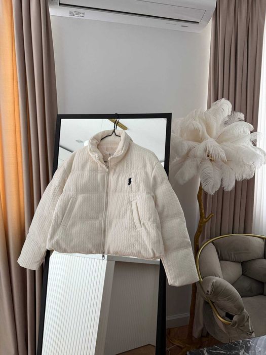 Куртка Polo Ralph Lauren пуффер пуховик біла поло ральф лаурен