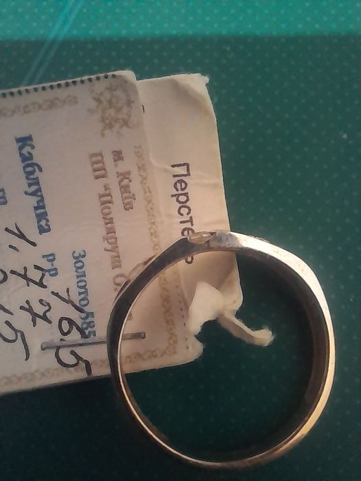 Кольцо на мизинец перстень золото