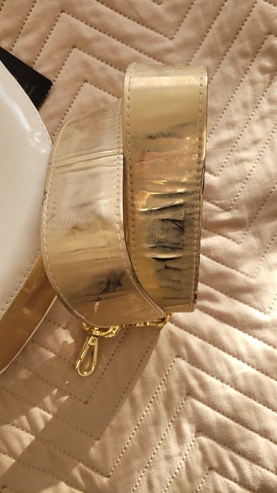 Torebka biało - złota