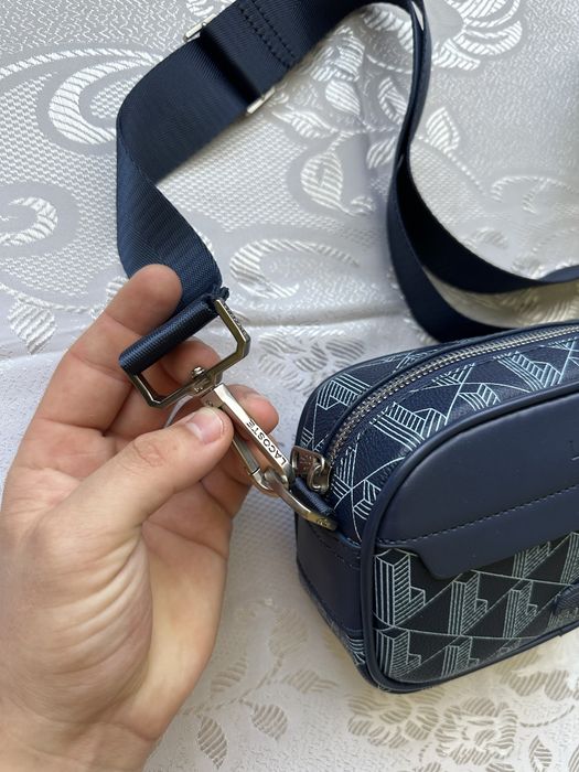 Сумка Lacoste BLUE Monogram | Crossbody | мессенджер | лакоста лакосте