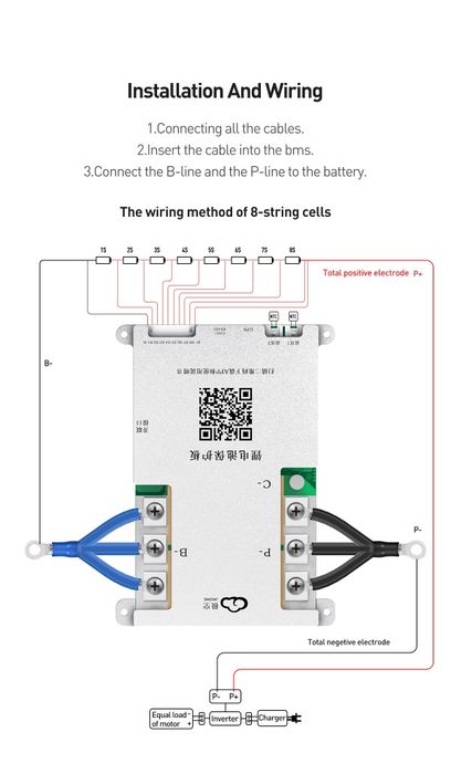 SMART BMS JiKong B1A8S20P 4S-8S 200A-350A (балансир 1А)
