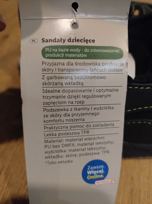 Sandały chłopięce r 35 wkładka 22,5 cm