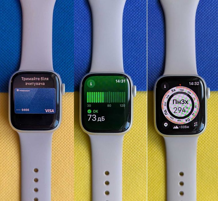 Магазин Гарантія Apple Watch 7 41 мм Starlight справні все працює