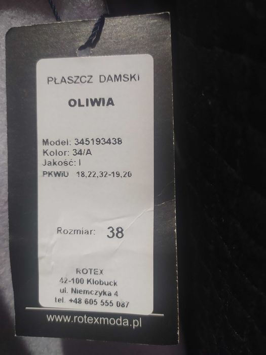 Płaszcz damski jesienny