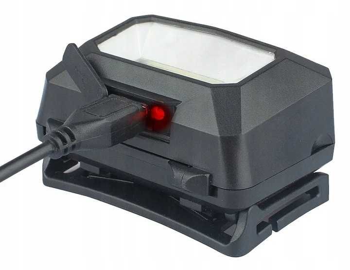 BIAŁE I CZERWONE ŚWIATŁO Latarka czołowa akumulatorowa czołówka LED