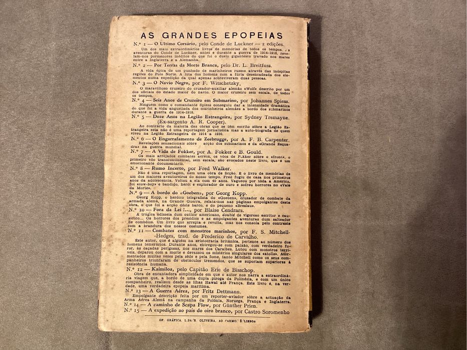 Livro “Fainas do Mar” de Frederico Cruz 1946. Raro.