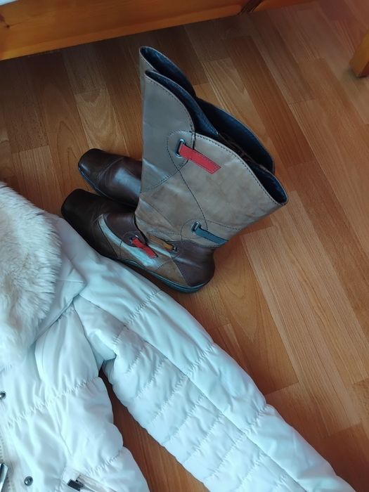 Super Zestaw Skórzana torebka plus kozaczki Venezia plus kurtka