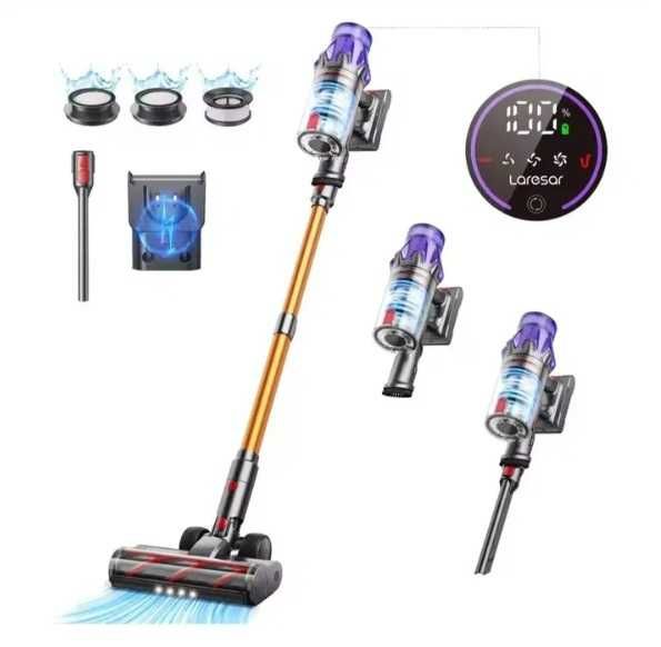 Odkurzacz pionowy bezprzewodowy Laresar V7 500W alternatywa Dyson