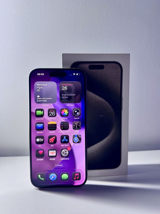 iPhone 15 Pro 128GB Natural Titanium | Stan jak nowy | Pełen zestaw