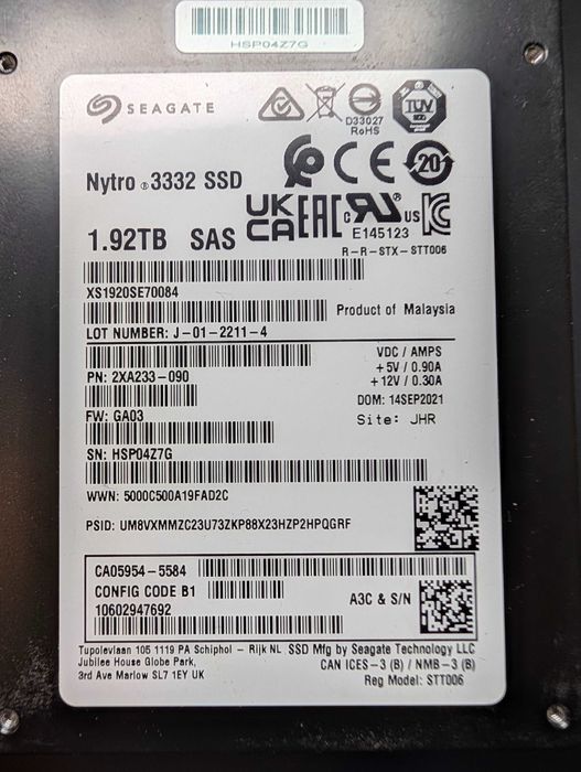 [10 Unidades Disponíveis] SSD Seagate Nytro 1.92TB SAS 12Gb/s - Enterprise