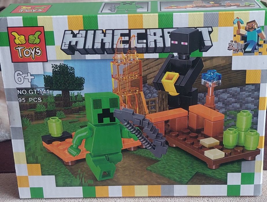Klocki z gry Minecraft Creeper i Enderman, 95szt.