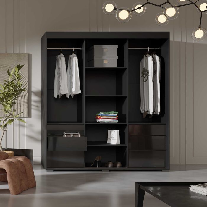 Szafa przesuwna Torino 3D 180 (lacobel) 6 wariantów [Darmowa Dostawa]