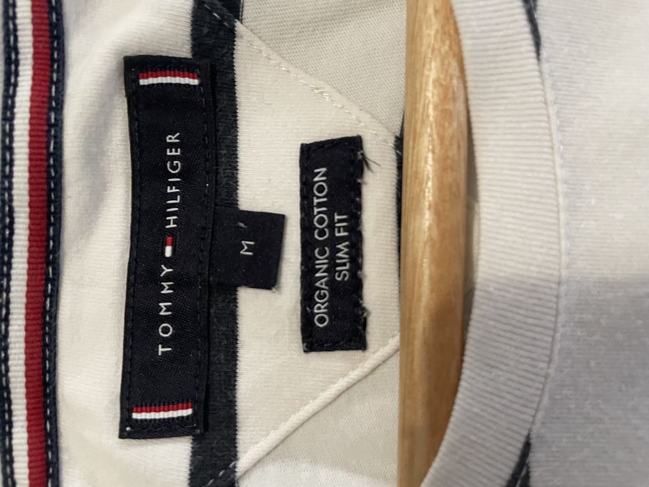 T-shirt Branca Riscas Tommy Hilfiger