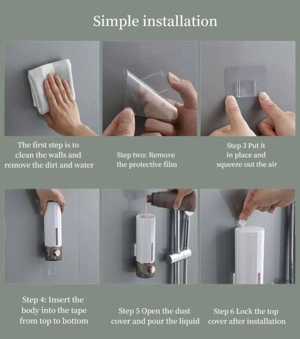 Диспенсер / дозатор для жидкого мыла механический подвесной в ванну