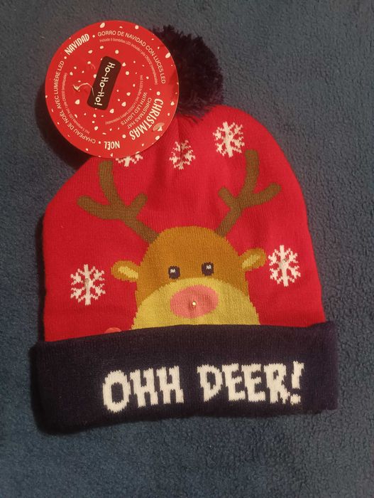 Gorro de Natal com luzes