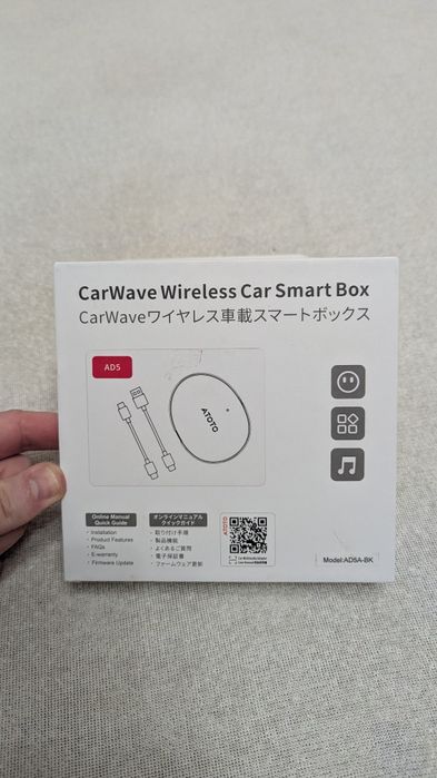Бездротовий адаптер ATOTO CarWave AD5A-BK CarPlay Android Auto AI