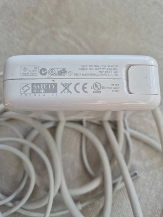 Carregador da Apple  Macbook Magsafe 4,6A 85W original, sem anomalia