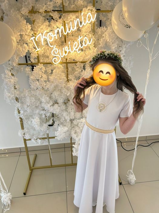 Alba dziewczęca, bolerko + dodatki rozm. 134
