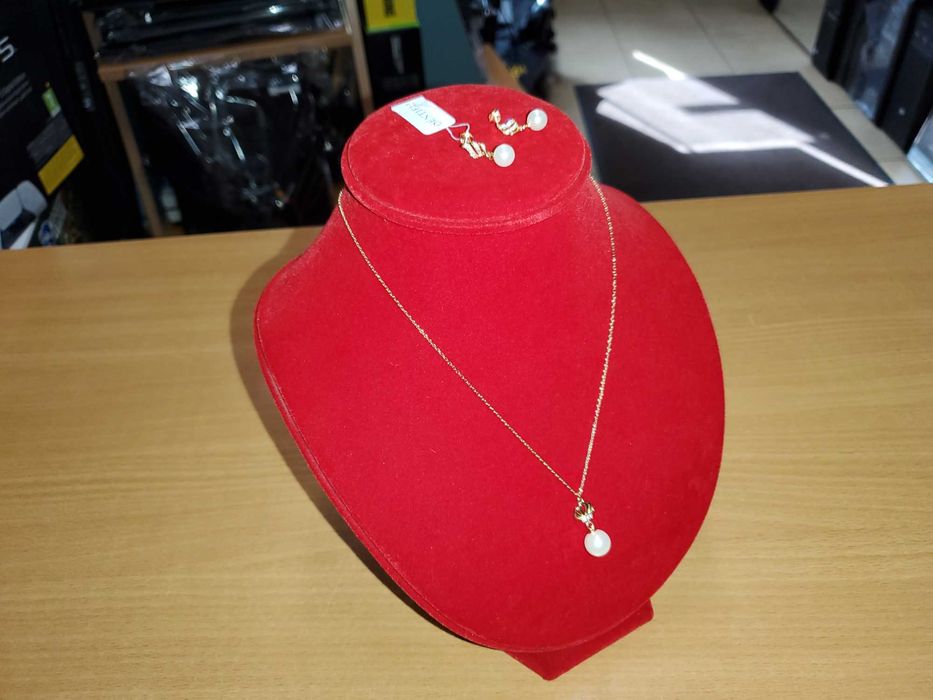 Zestaw biżuterii srebrnej, pozłacanej Nowy